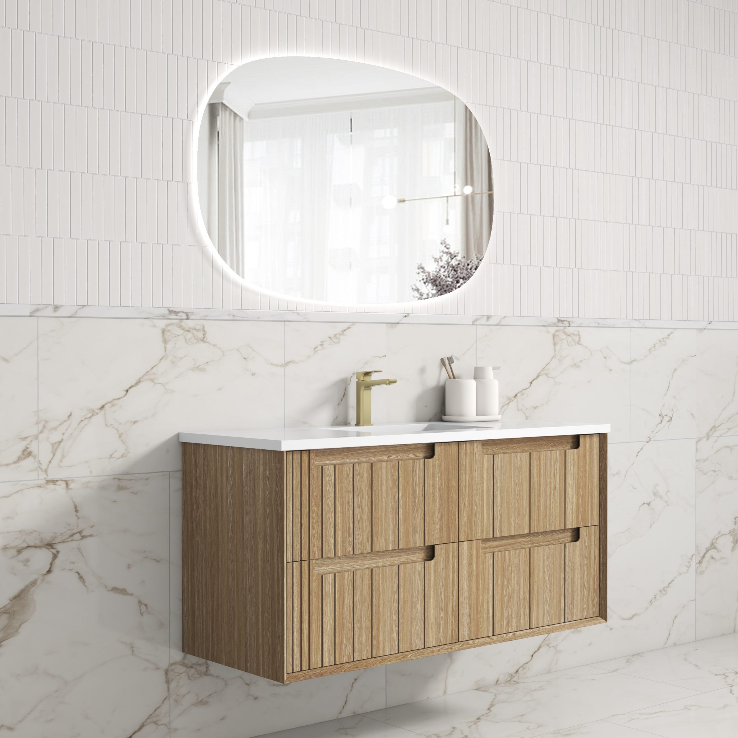 Voulari Framed Wall Hung Vanity - Neche Interiors