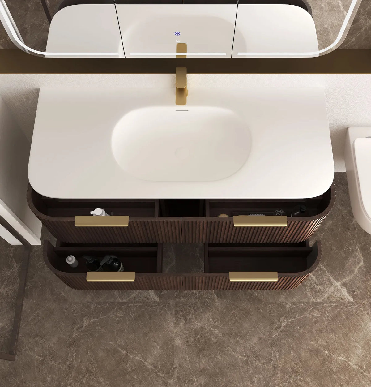 Otti Havana 1200mm Chloe Silk 12mm Solid Surface Integrated Top