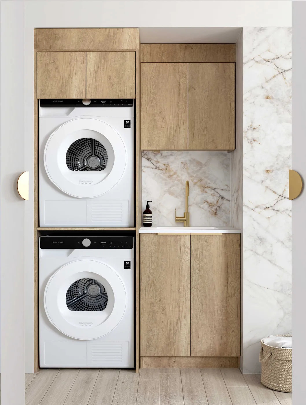 Byron/Bondi Natural Oak Laundry Kit