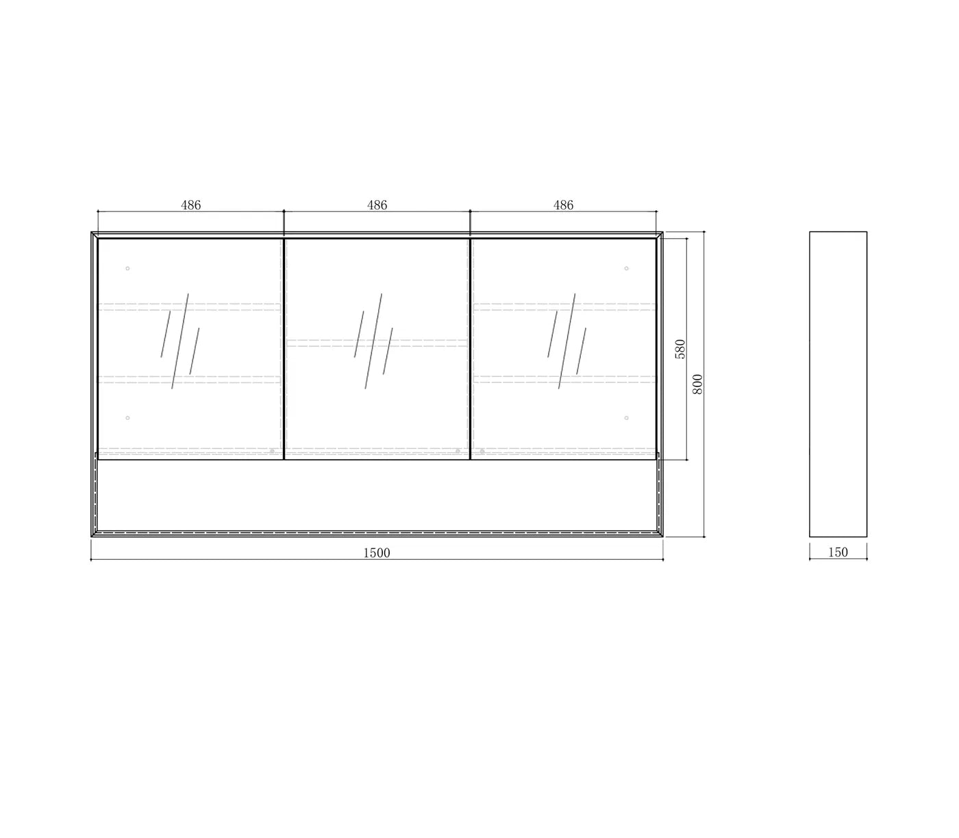 Byron Shaving Cabinet With Shelf - Neche Interiors