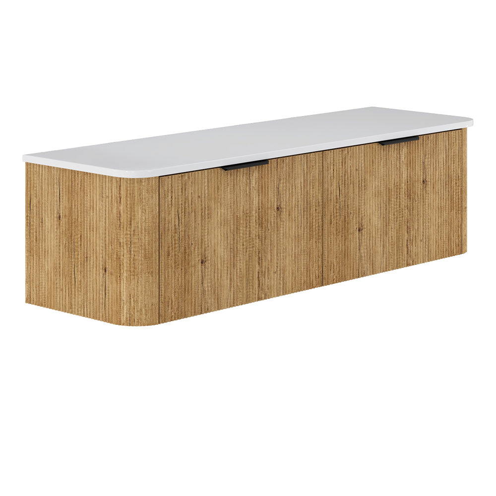 Minka Curved Scandi Oak Cabinet