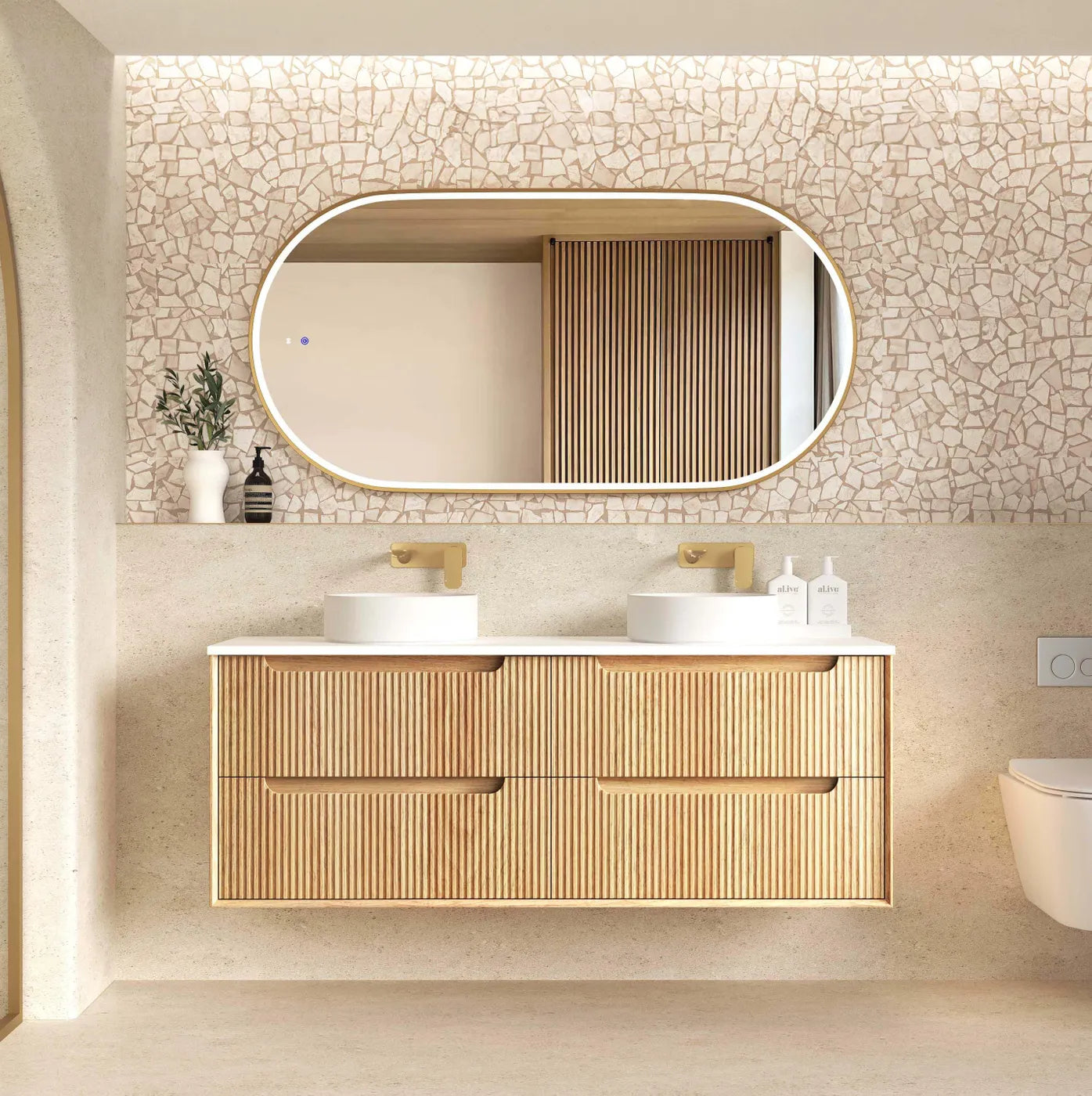The Byron Collection - Fluted Woodland Oak - Neche Interiors