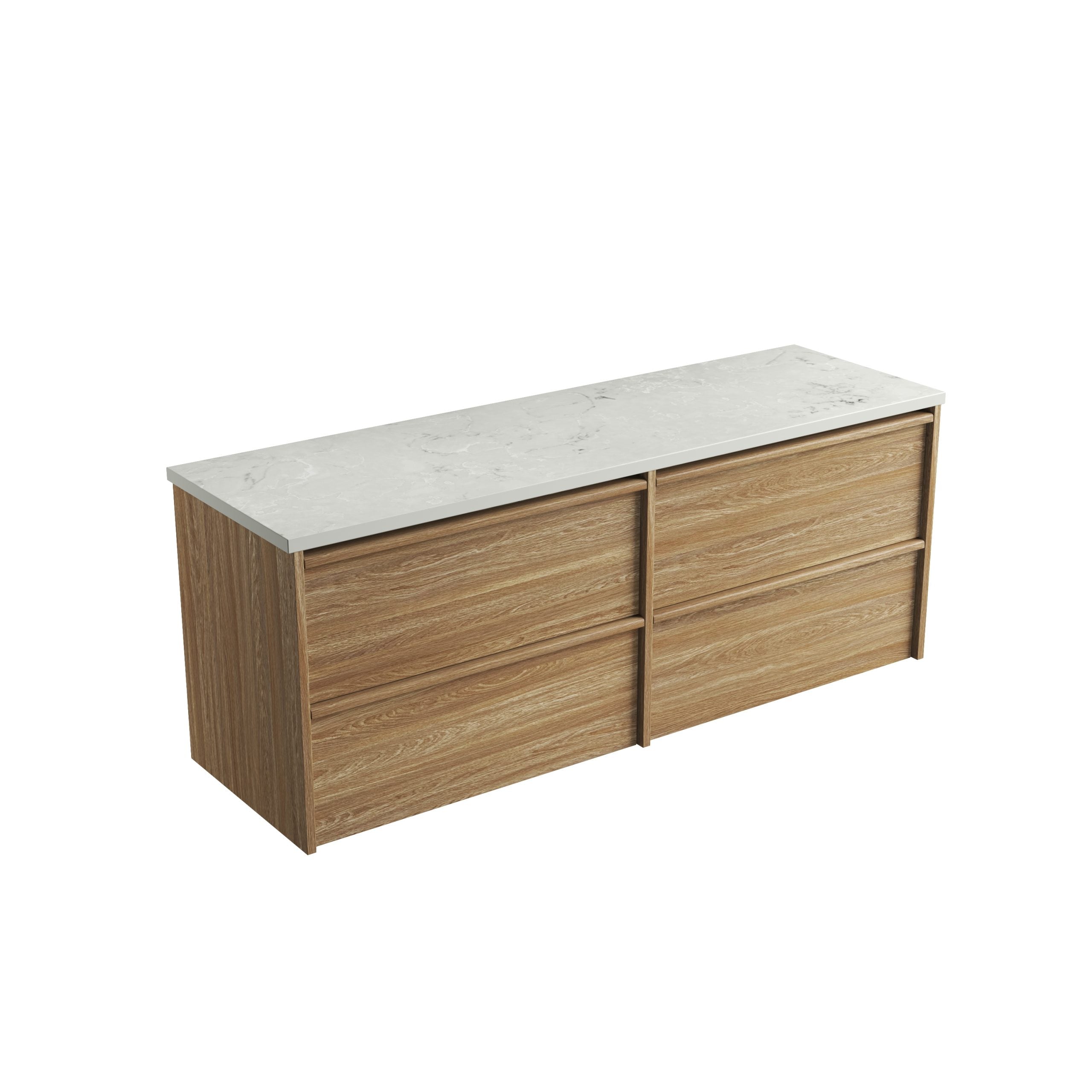 Venetta Framed Wall Hung Harvest Oak Vanity - Neche Interiors