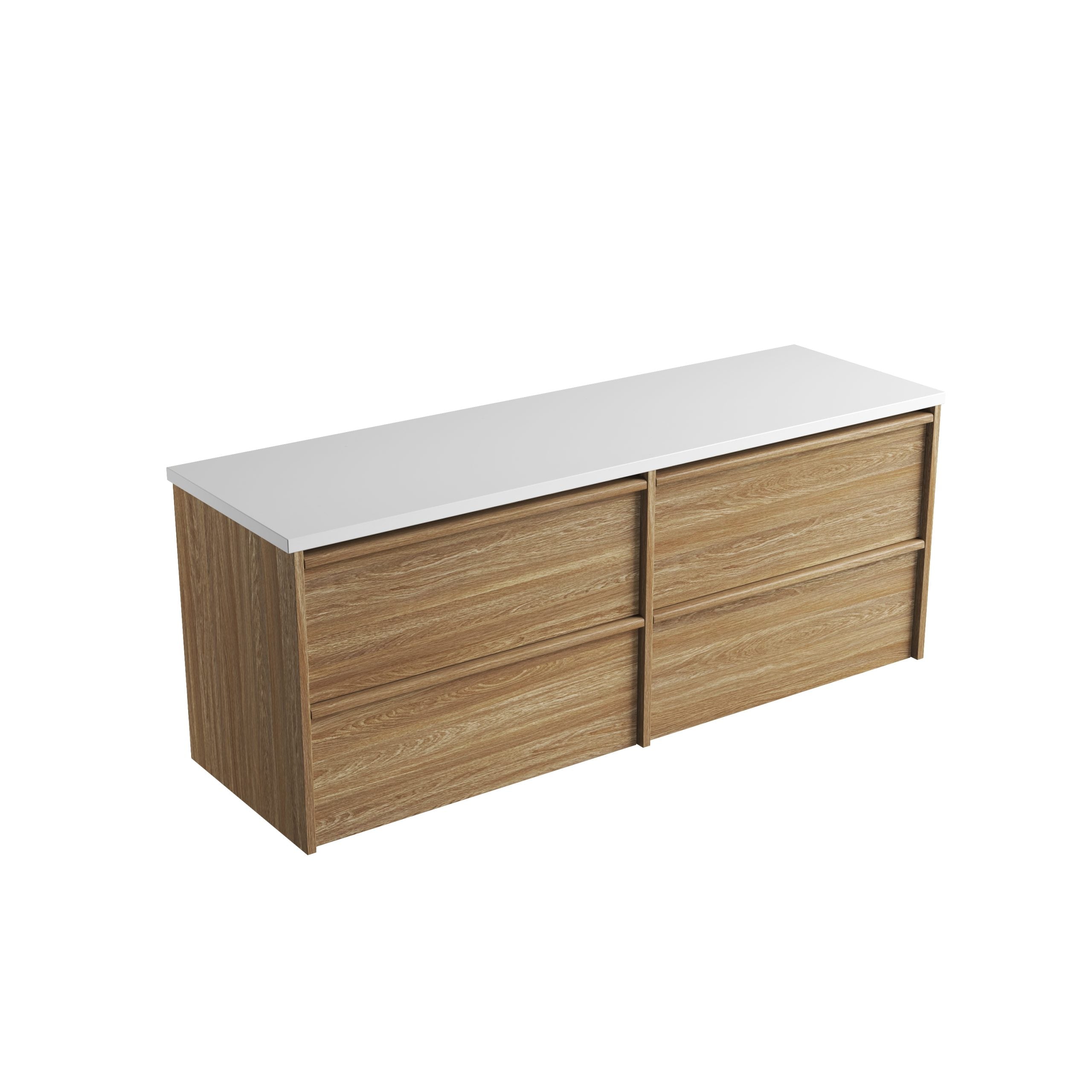 Venetta Framed Wall Hung Harvest Oak Vanity - Neche Interiors