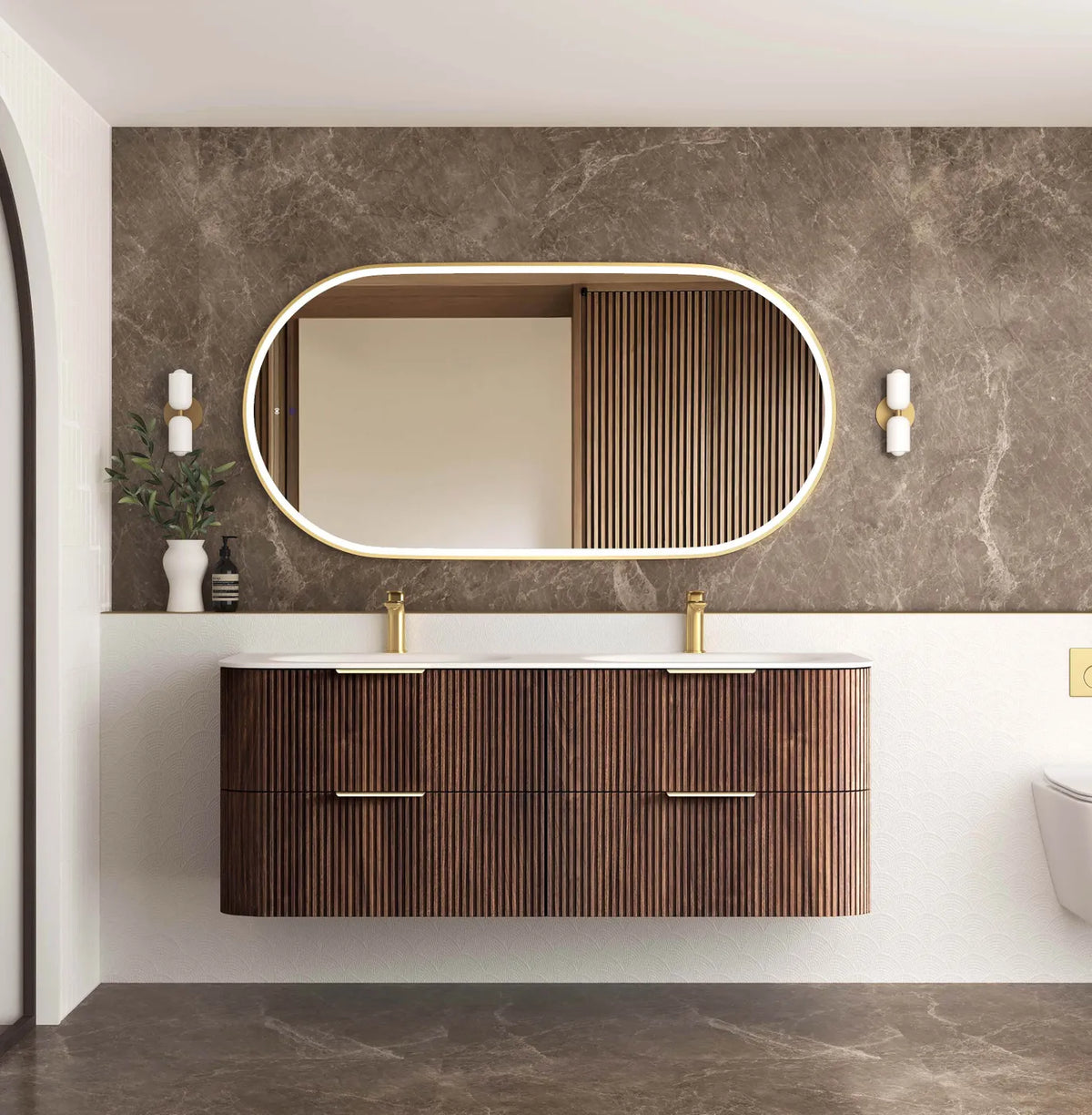 Otti Havana 1500mm Chloe Silk 12mm Solid Surface Integrated Top