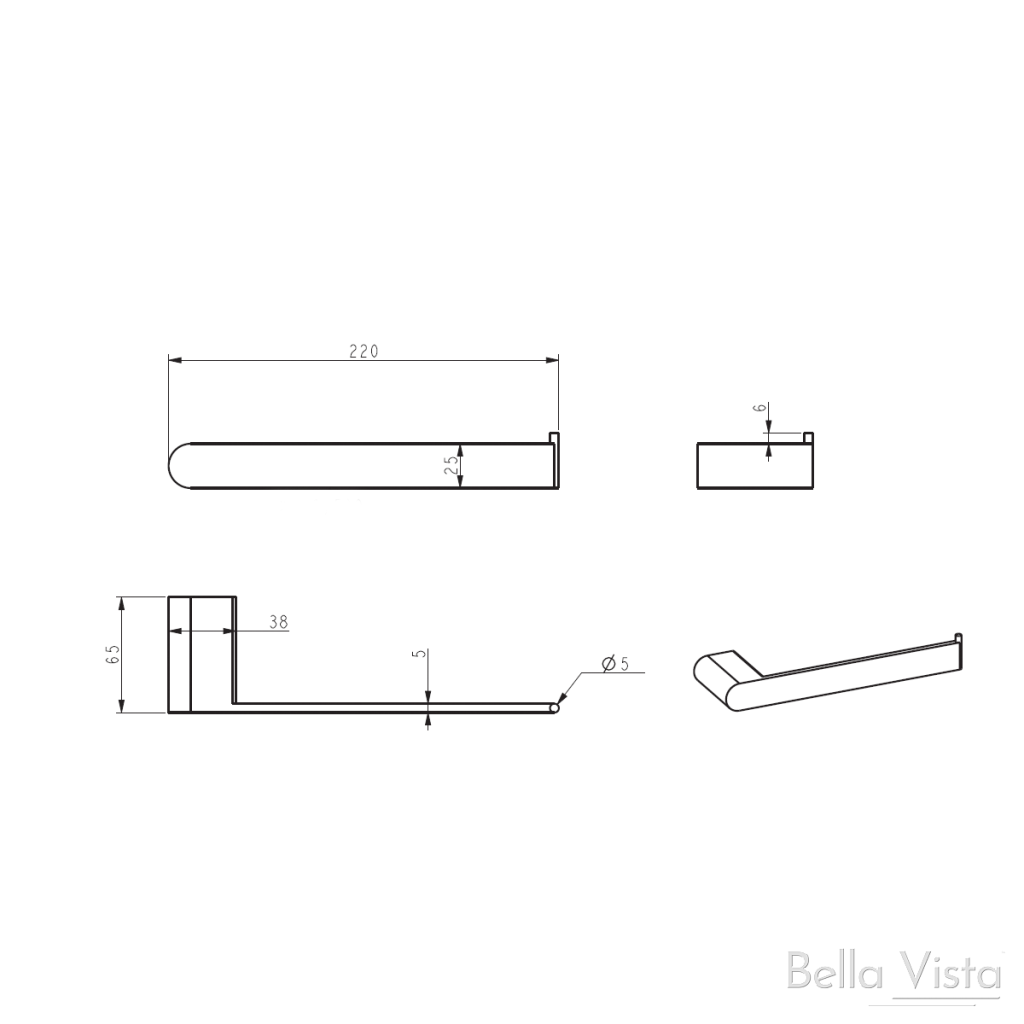 Supra Hand Towel Holder - Neche Interiors