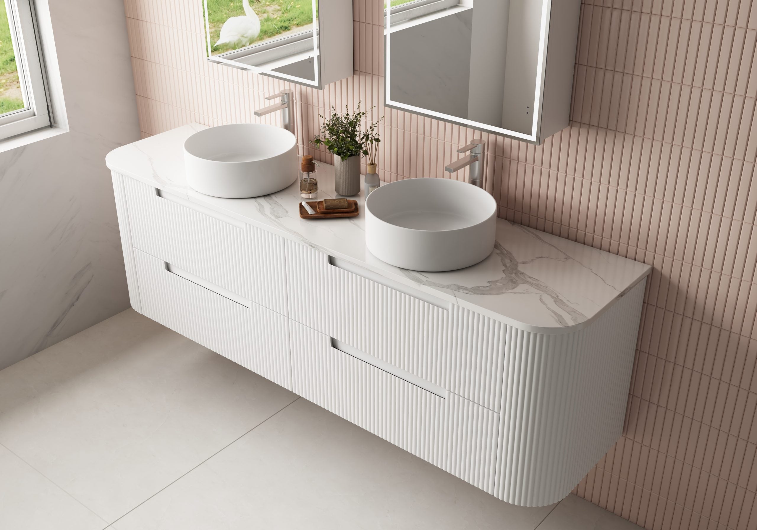 Curva Wall Hung Vanity - Neche Interiors