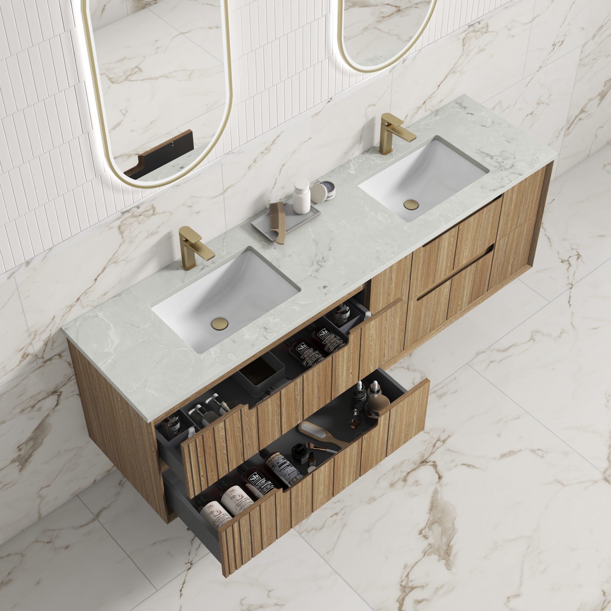 Voulari Framed Wall Hung Vanity - Neche Interiors