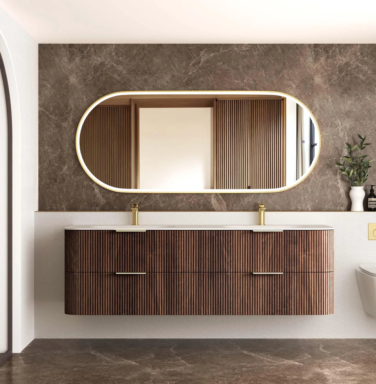 Otti Havana 1800mm Chloe Silk 12mm Solid Surface Integrated Top