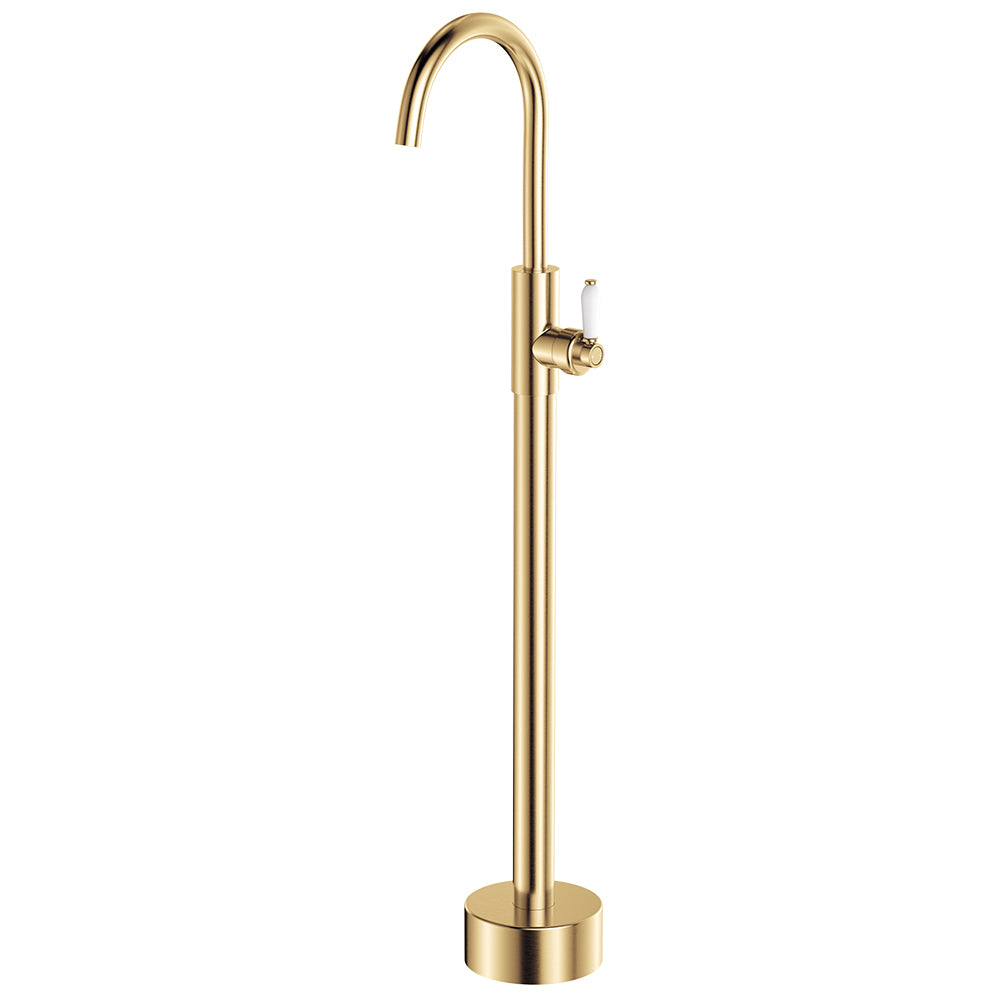 Eleanor Floor Mounted Basin/Bath Mixer - Neche Interiors