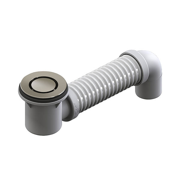 Art Australia 40mm Bath Bend Pop Down with Connector - Brushed Nickel