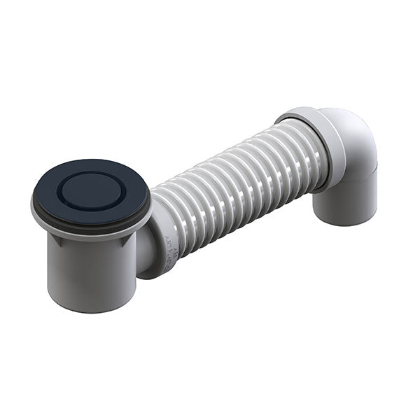Art Australia 40mm Bath Bend Pop Down with Connector - Gun Metal Grey