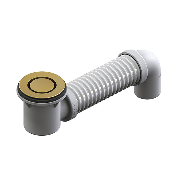 Art Australia 40mm Bath Bend Pop Down with Connector - Brushed Gold
