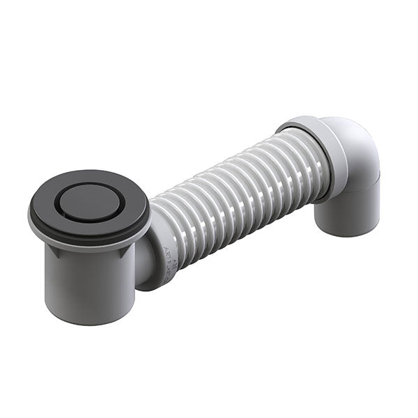 Art Australia 40mm Bath Bend Pop Down with Connector - Matt Black