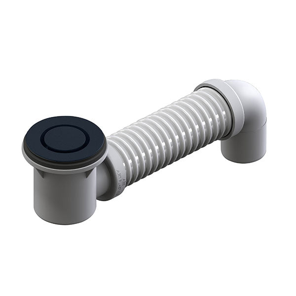 Art Australia 40mm Bath Bend Pop Down with Connector - Brushed Gun Metal Grey