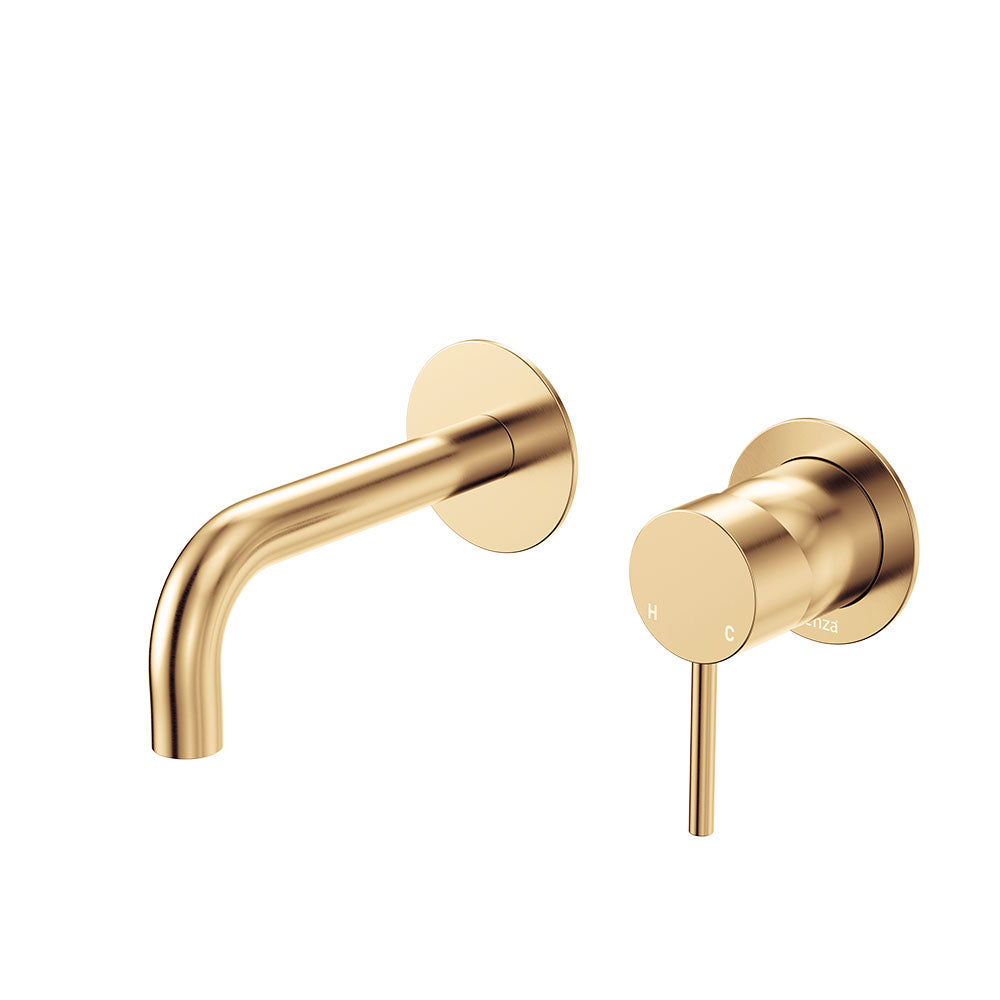Kaya Basin/Bath Wall Mixer Set, Round Plates, 130mm Outlet