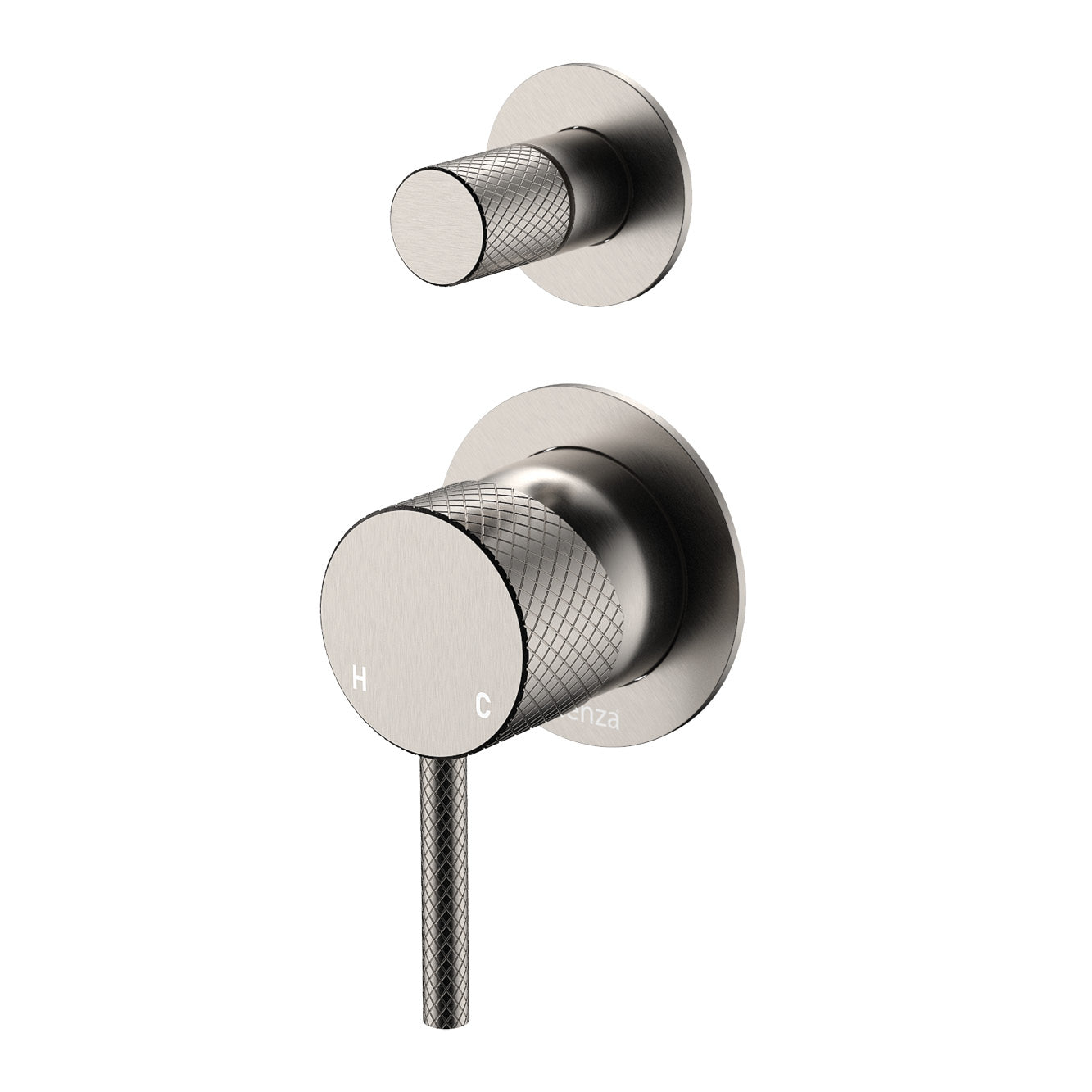 Axle Wall Diverter Mixer, Small Round Plates
