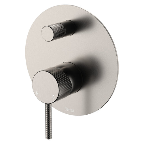Axle Wall Diverter Mixer, Large Round Plate