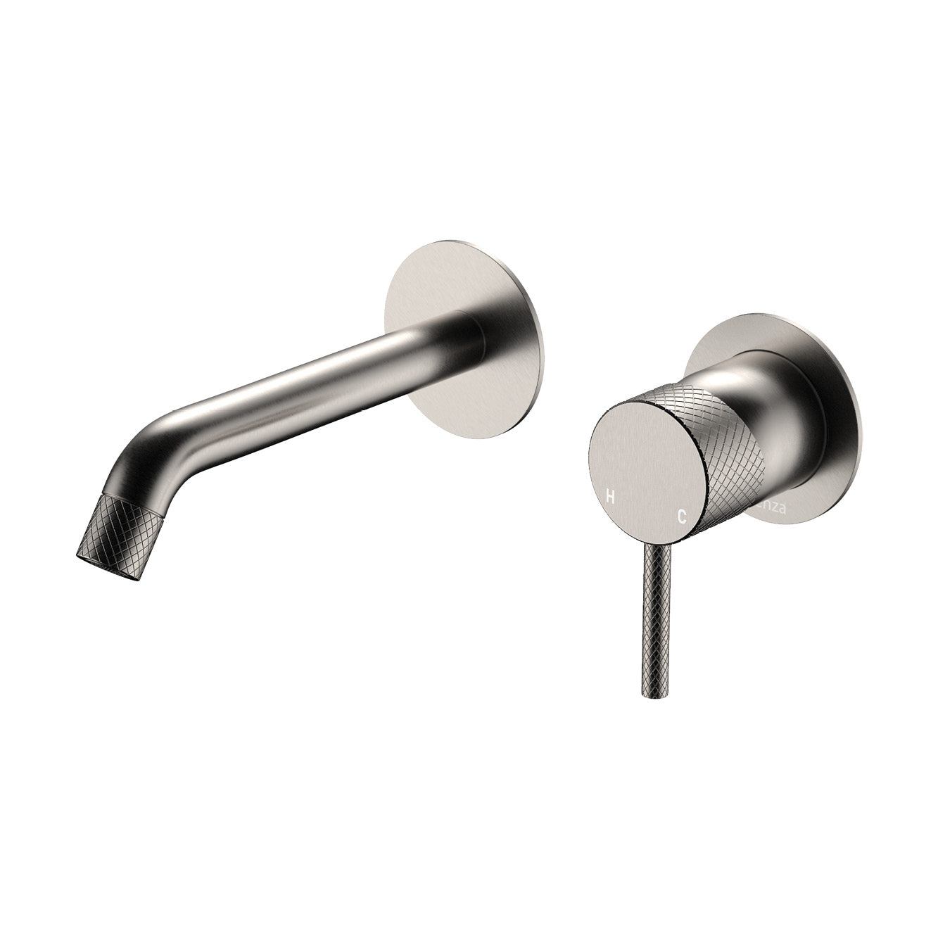 Axle Wall Basin/Bath Mixer Set, Round Plates, 160mm Outlet - Neche Interiors