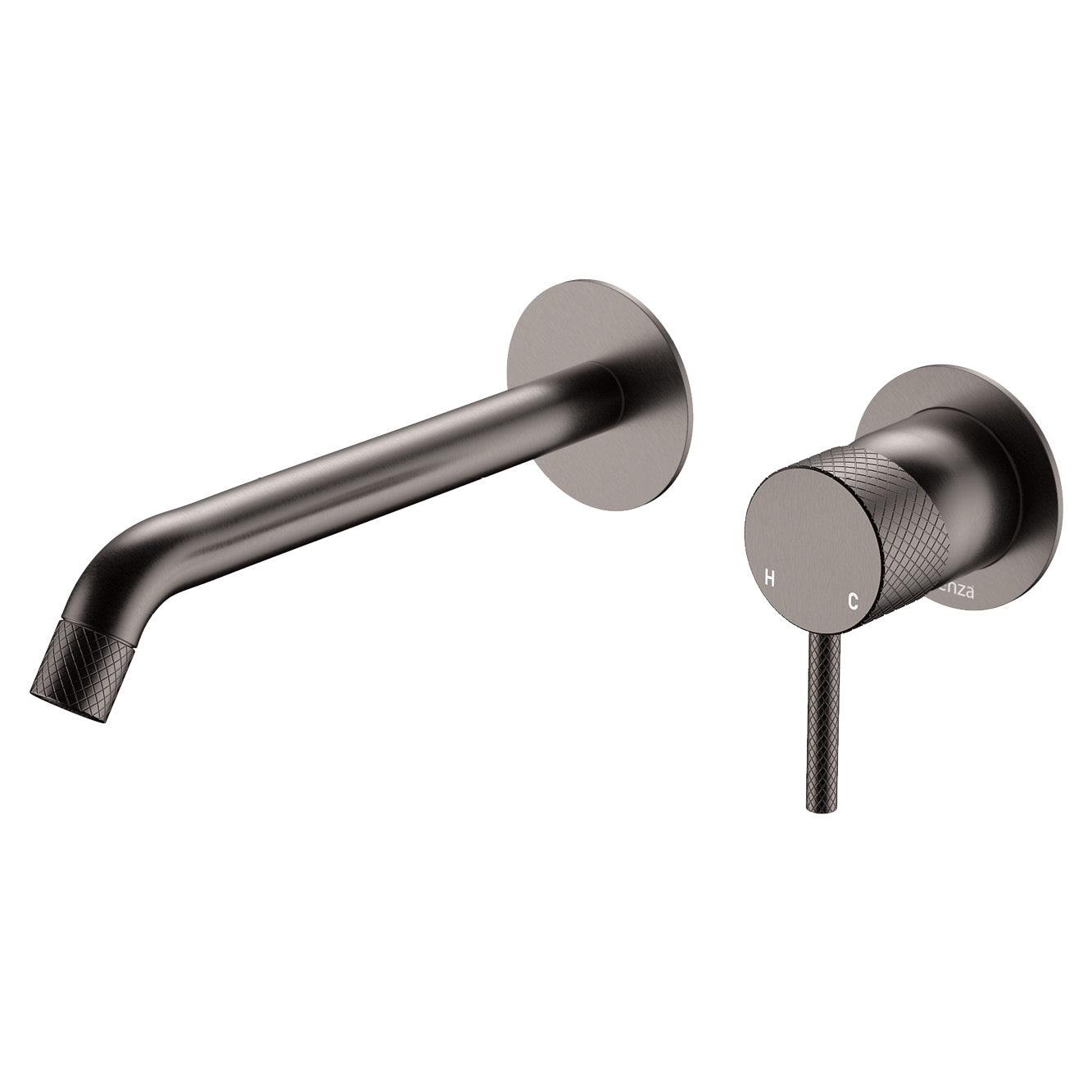 Axle Wall Basin/Bath Mixer Set, Round Plates, 200mm Outlet - Neche Interiors