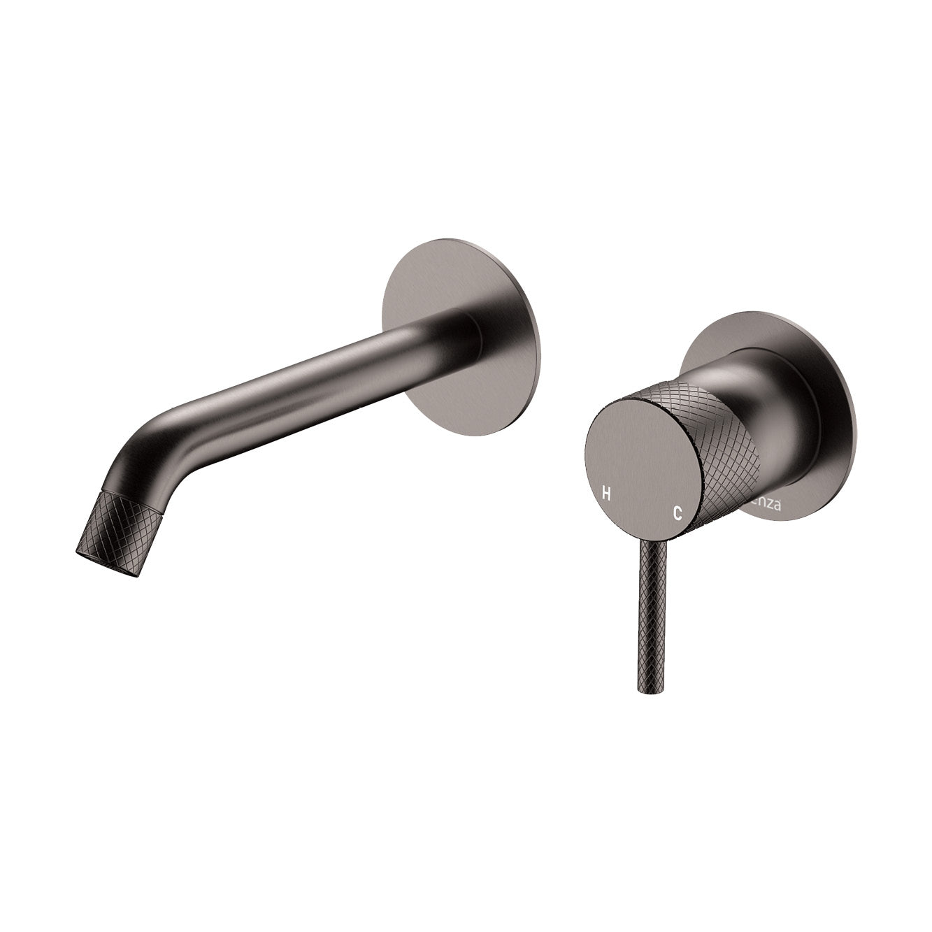 Axle Wall Basin/Bath Mixer Set, Round Plates, 160mm Outlet - Neche Interiors