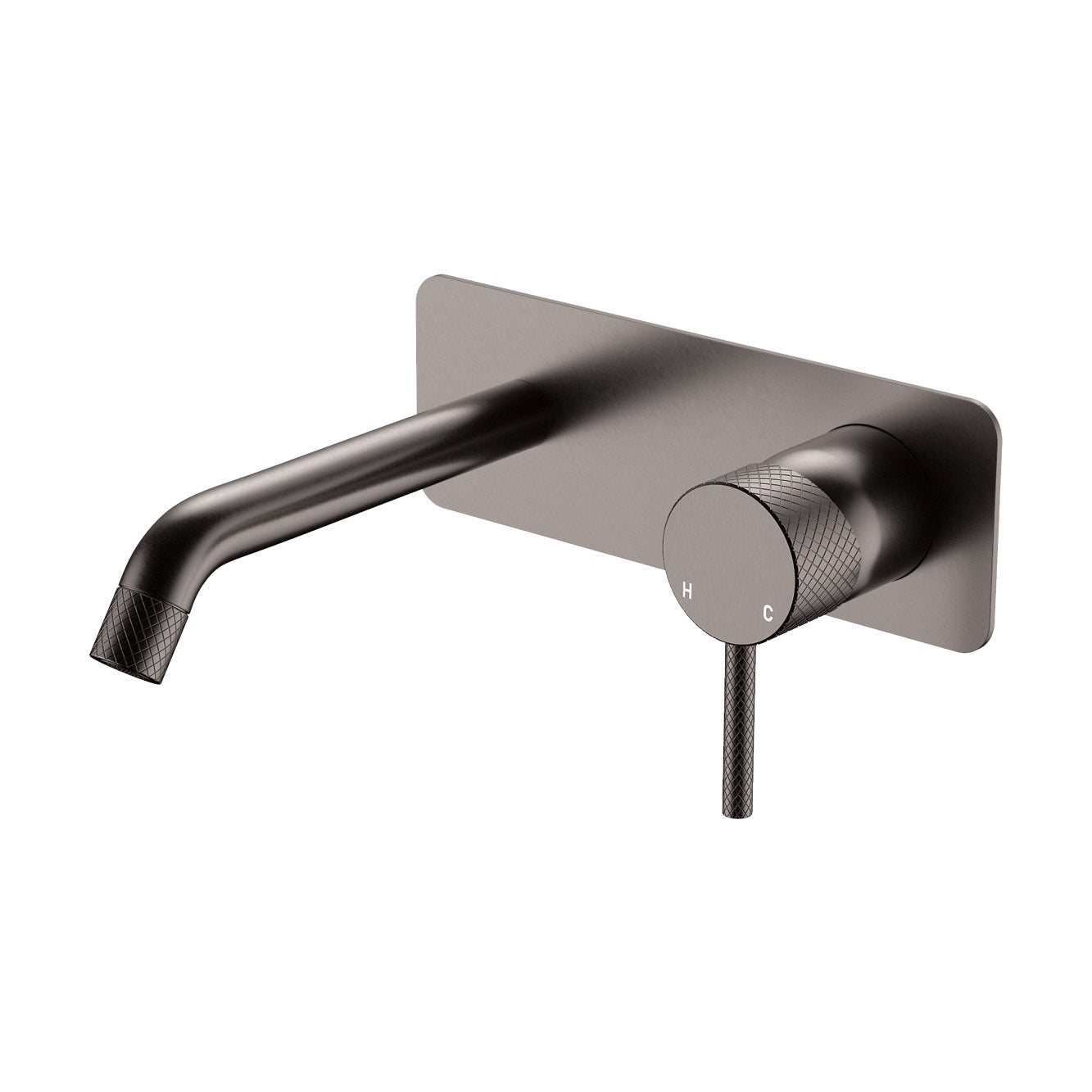 Axle Wall Basin/Bath Mixer Set, Rectangular Plate, 160mm Outlet - Neche Interiors