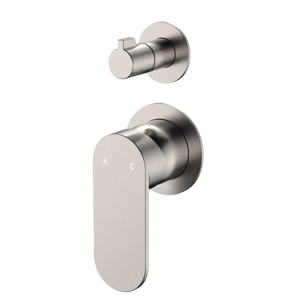 Empire Slim Wall Diverter Mixer, Small Round Plates, Vertical - Neche Interiors