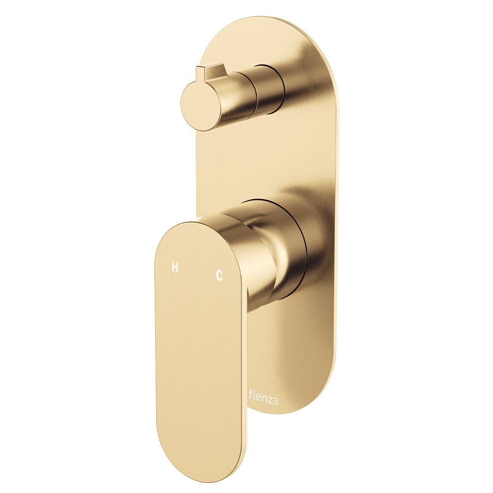 Empire Slim Wall Diverter Mixer, Large Oval Plate, Vertical - Neche Interiors