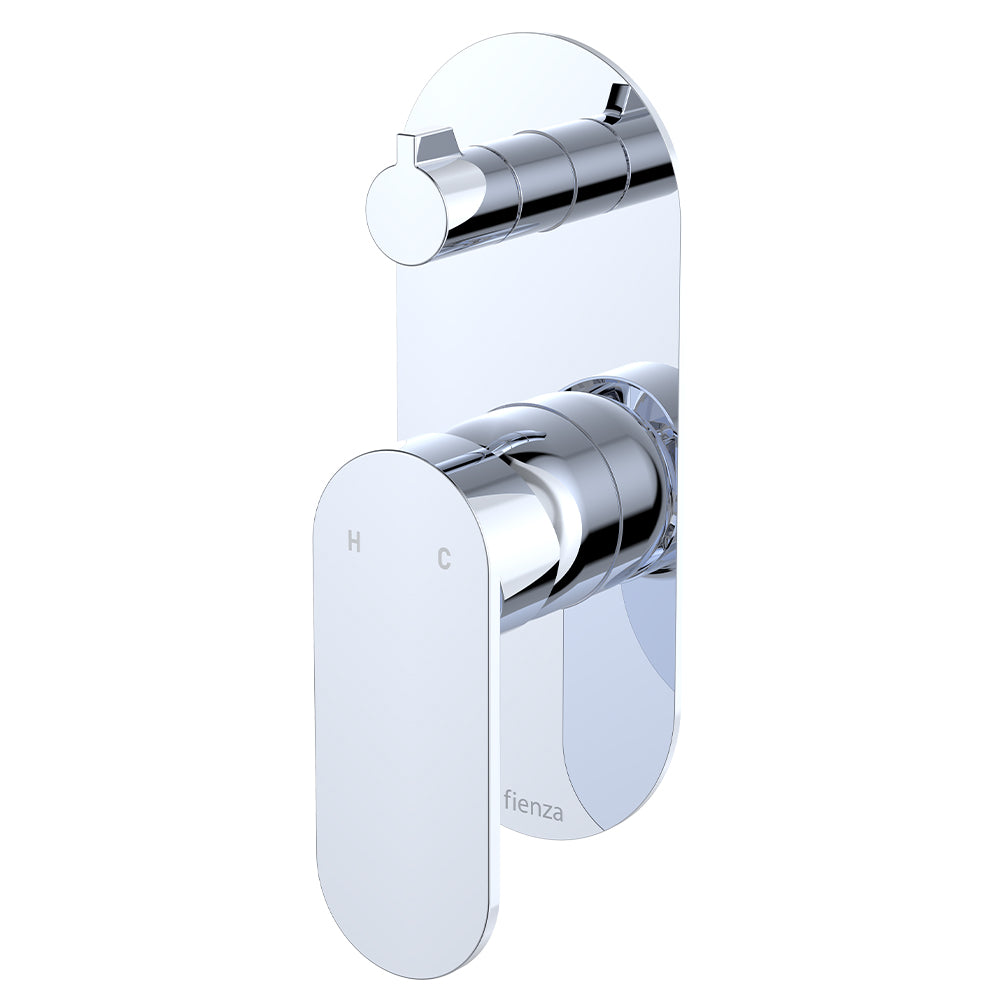 Empire Slim Wall Diverter Mixer, Large Oval Plate, Vertical - Neche Interiors