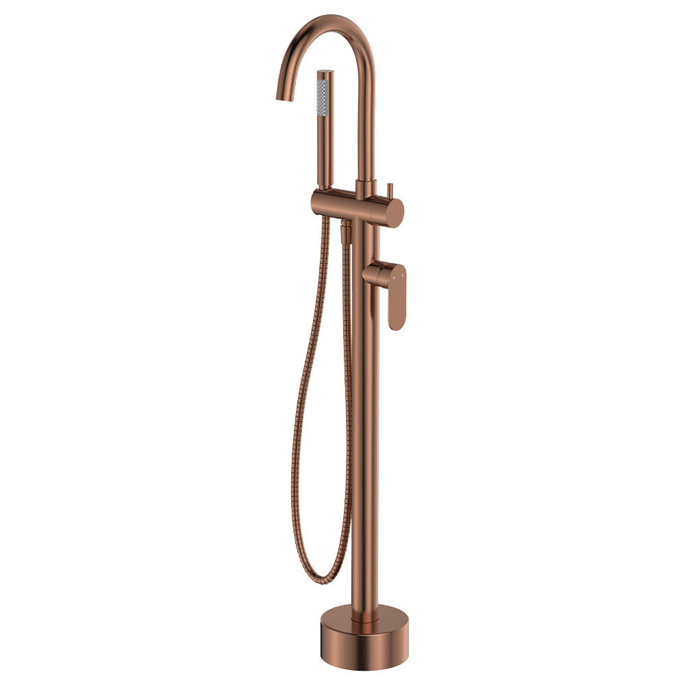 Empire Slim Floor Mounted Bath Mixer With Hand Shower