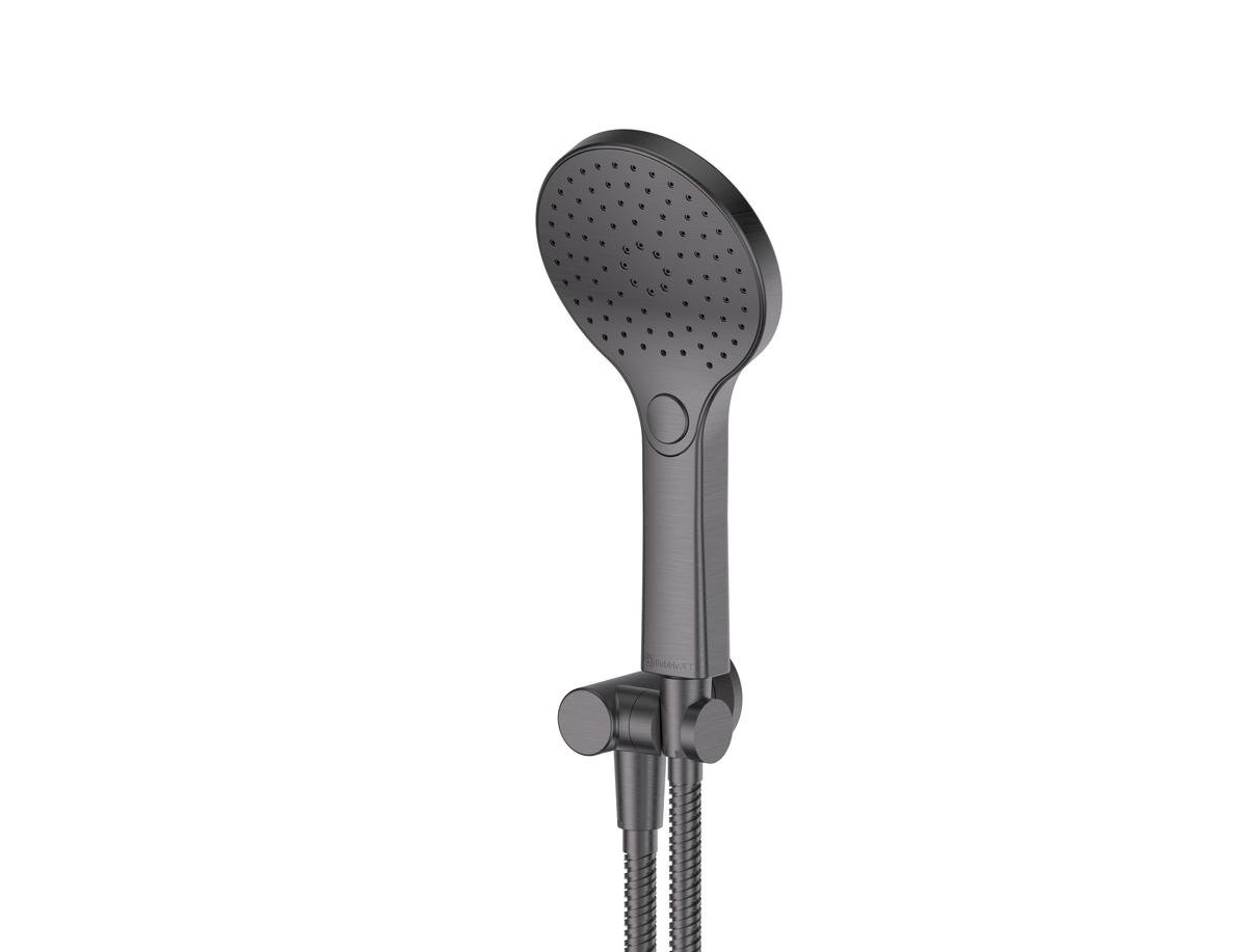 Ashmore Bubblejet Handshower on WOB - PVD Gun Metal (238202GM)
