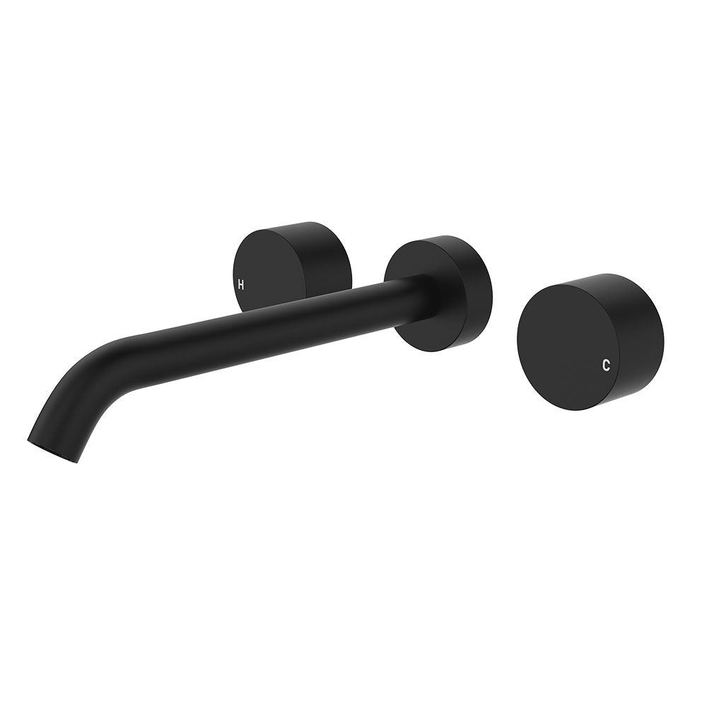Kaya Wall Set, Round Taps, 220mm Outlet