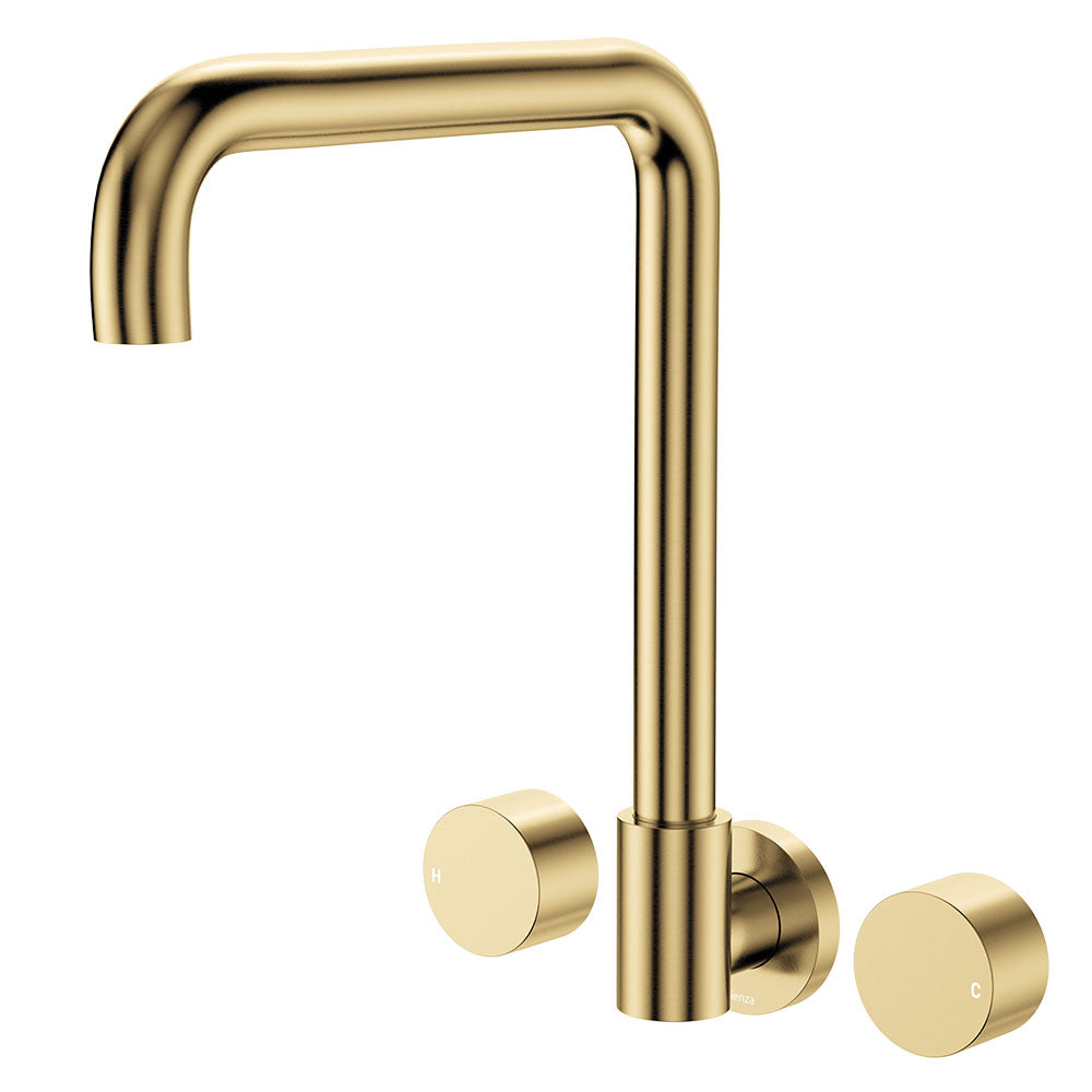 Kaya Squareline Wall Set, Round Taps