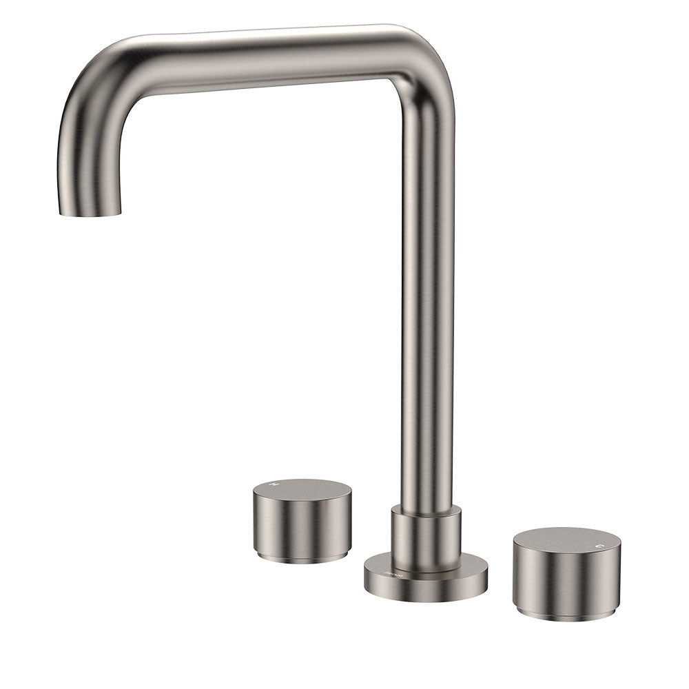 Kaya Squareline Hob Set, Round Taps