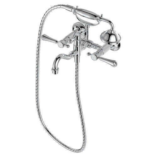 Lillian Lever Exposed Bath Tap Set with Hand Shower