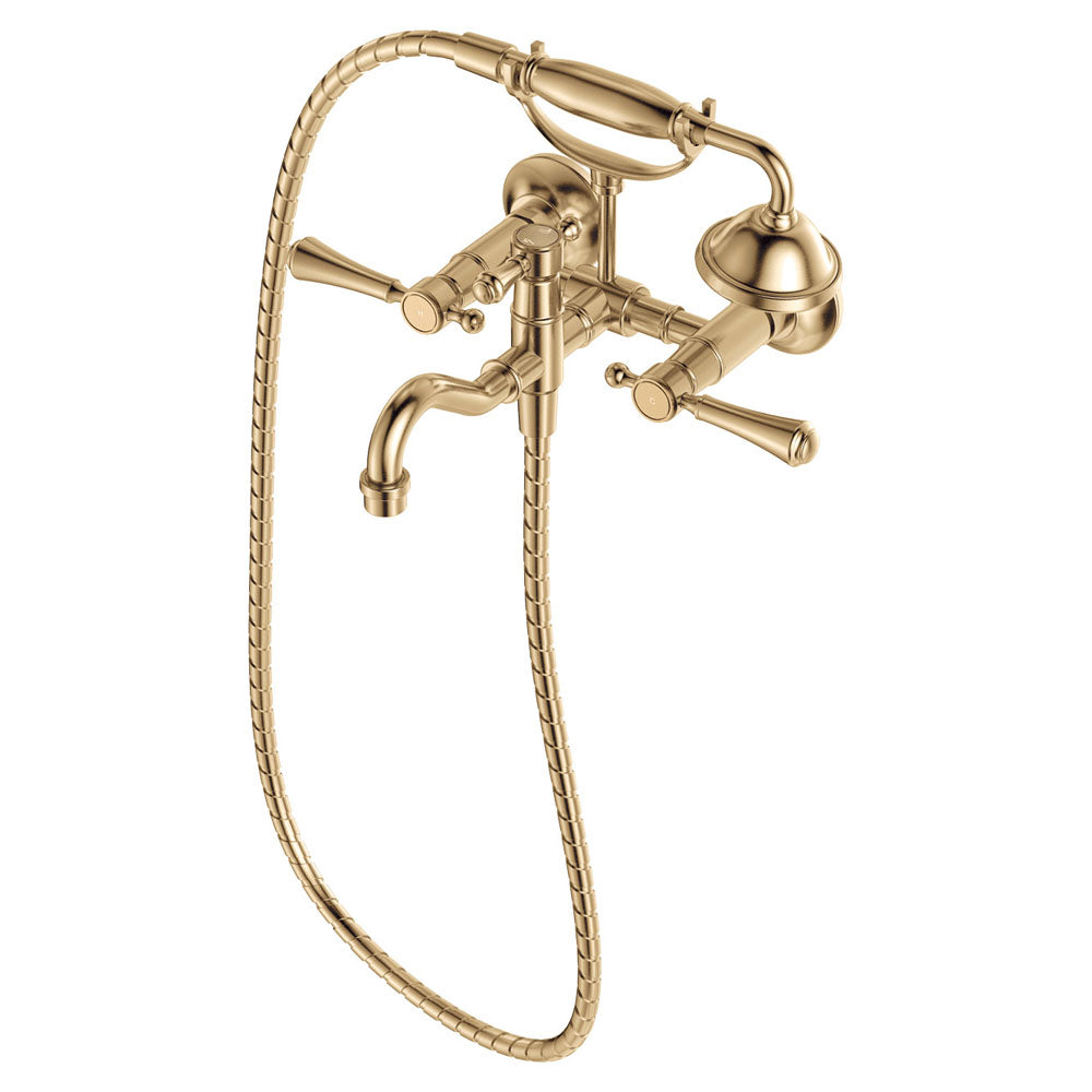 Lillian Lever Exposed Bath Tap Set with Hand Shower