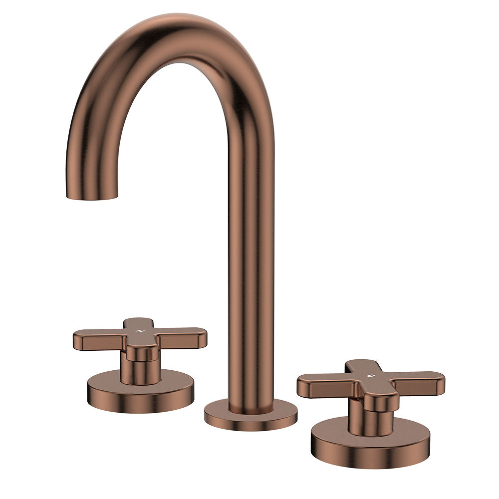 Kaya Round Hob Set, Cross Taps