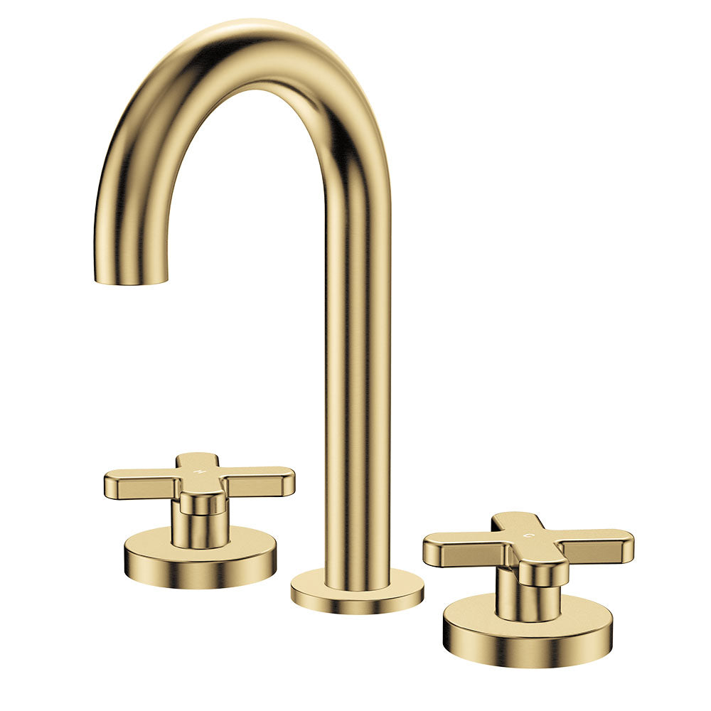 Kaya Round Hob Set, Cross Taps