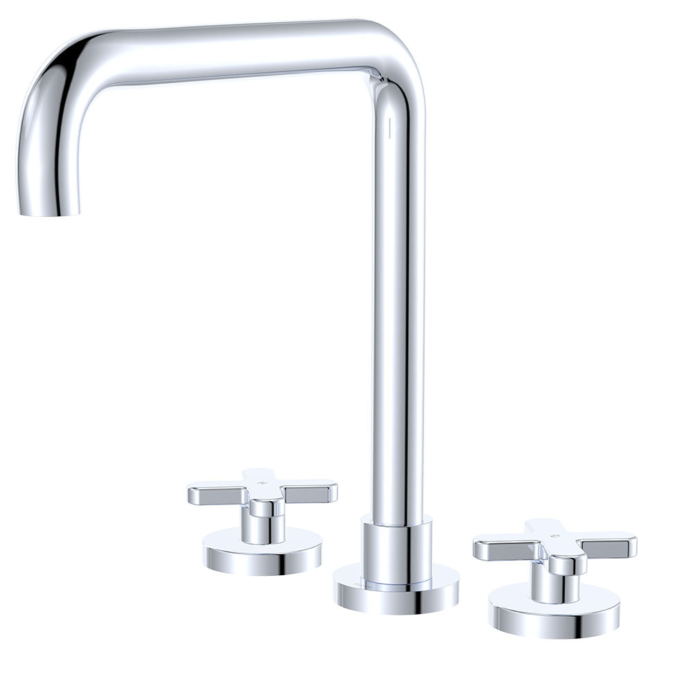 Kaya Squareline Hob Set, Cross Taps