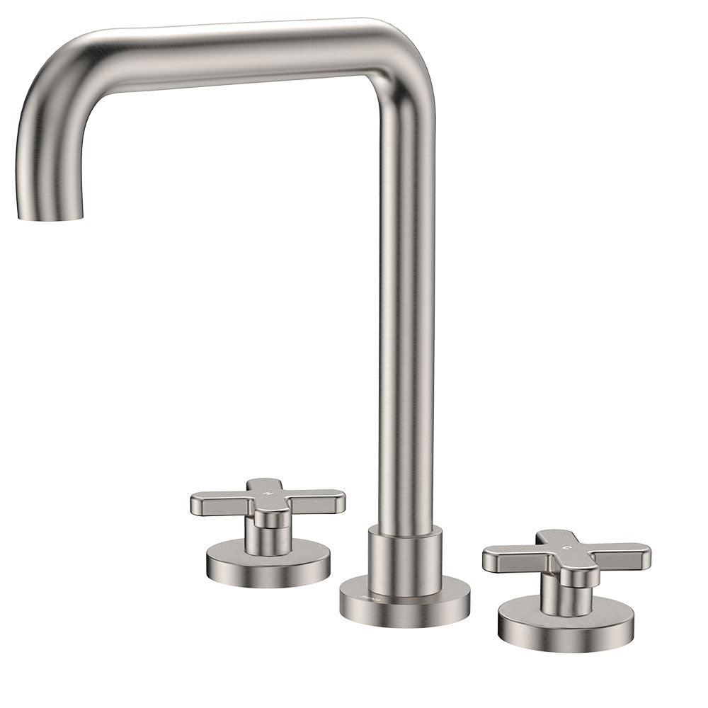 Kaya Squareline Hob Set, Cross Taps