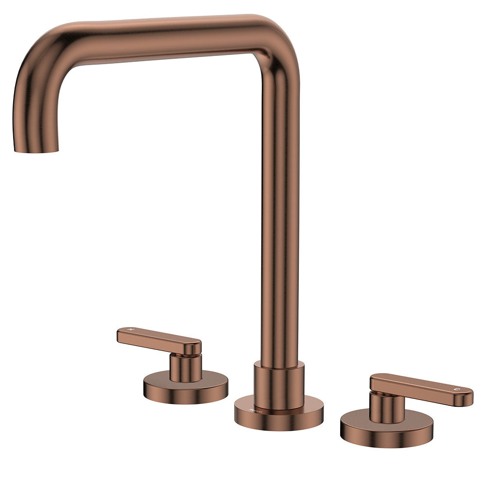 Kaya Squareline Hob Set, Lever Taps