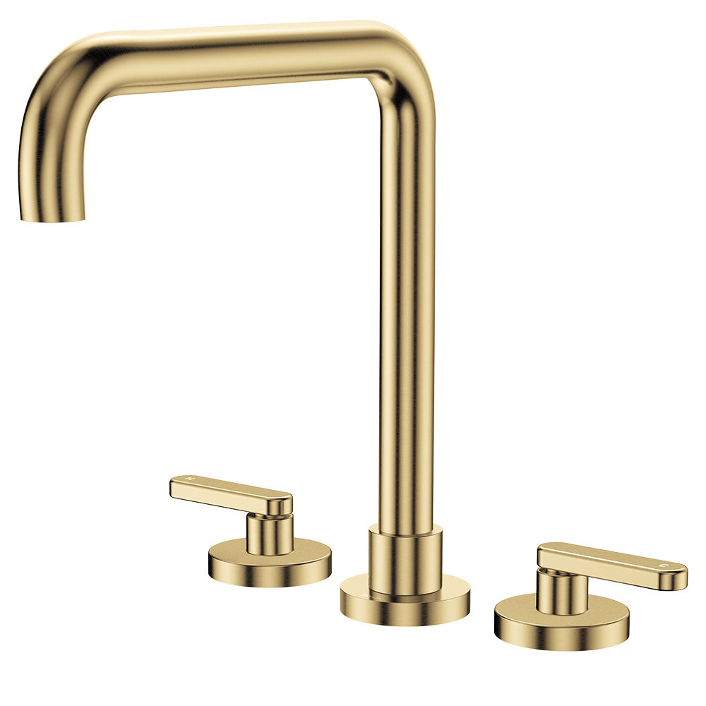 Kaya Squareline Hob Set, Lever Taps