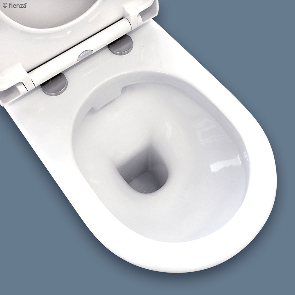 RAK Resort Back-to-Wall Toilet Suite, Gloss White with Top Inlet - Neche Interiors