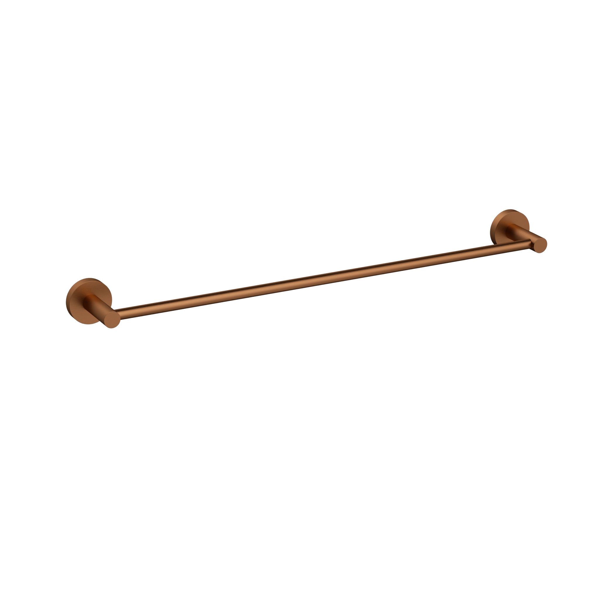 Otus Slimline Single Towel Rail 600 mm In Brushed Copper