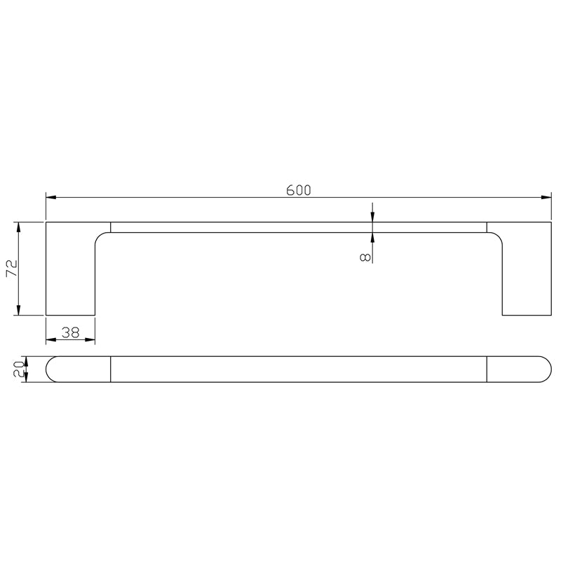 Cora Single Towel Rail