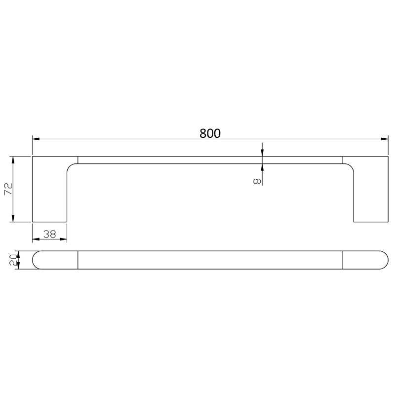 Cora Single Towel Rail