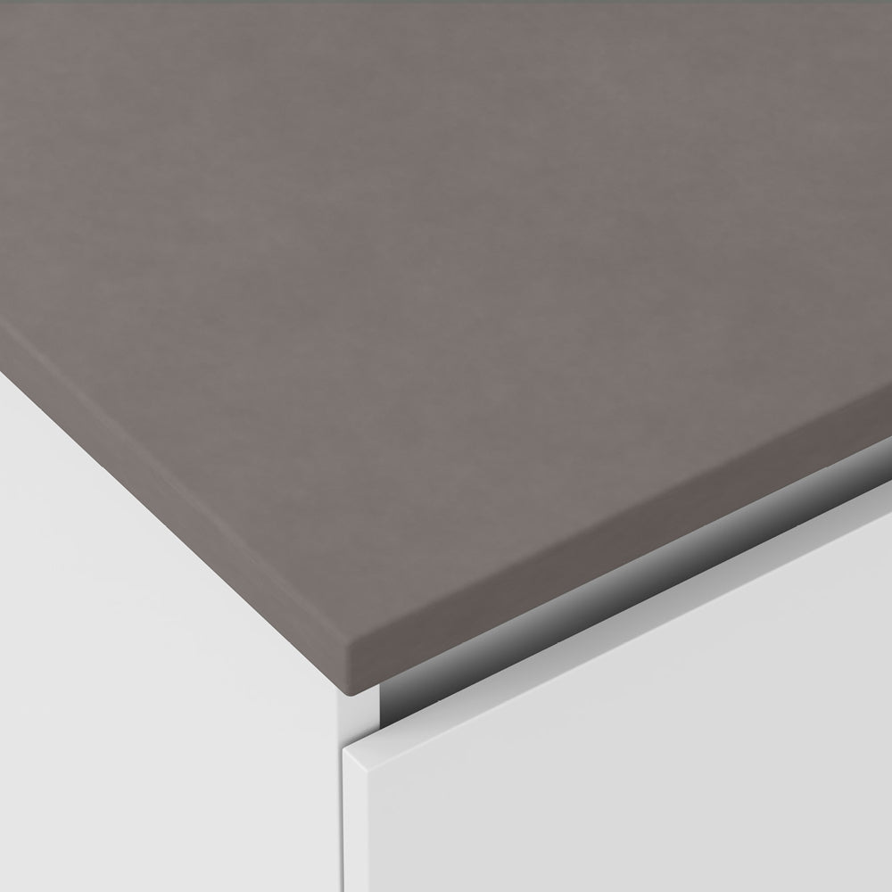 Warm Grey Concrete Top Rectangular Full Depth