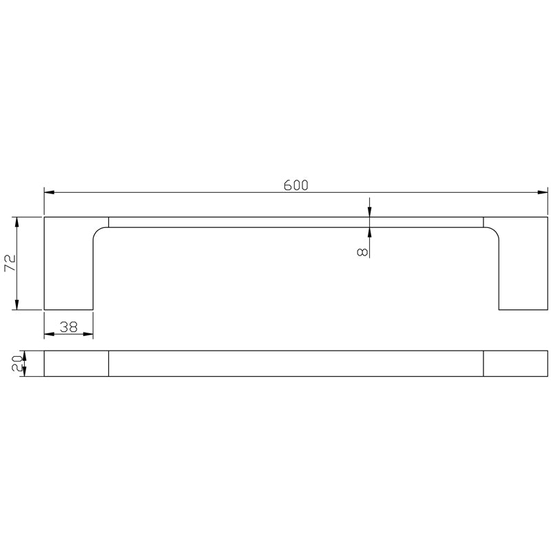 Eden Single Towel Rail - Neche Interiors