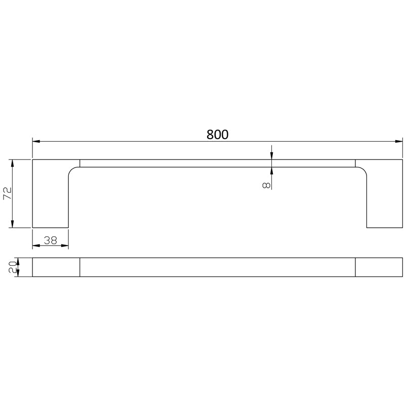 Eden Single Towel Rail - Neche Interiors