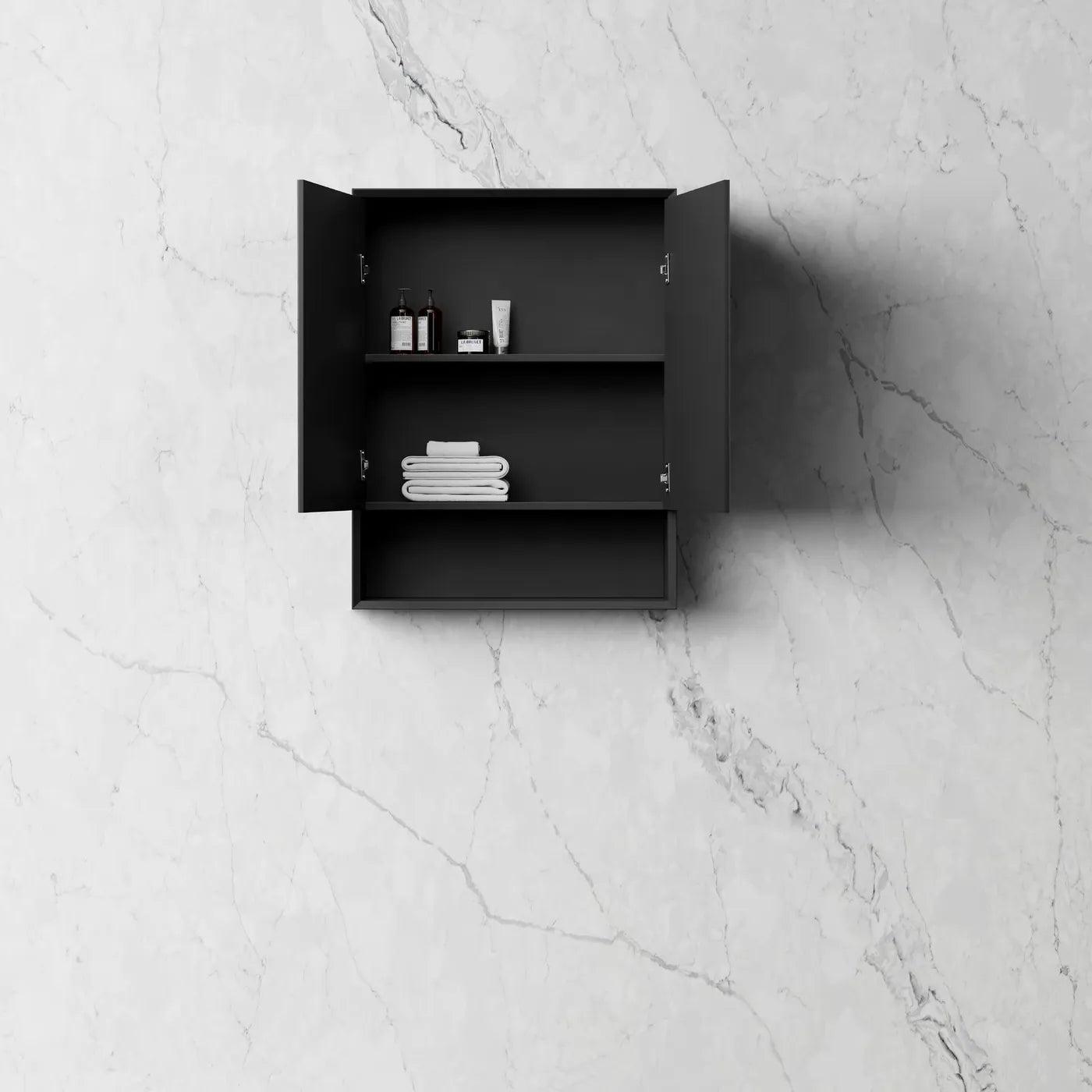Marlo Shaving Cabinet With Shelf - Matte Black - Neche Interiors